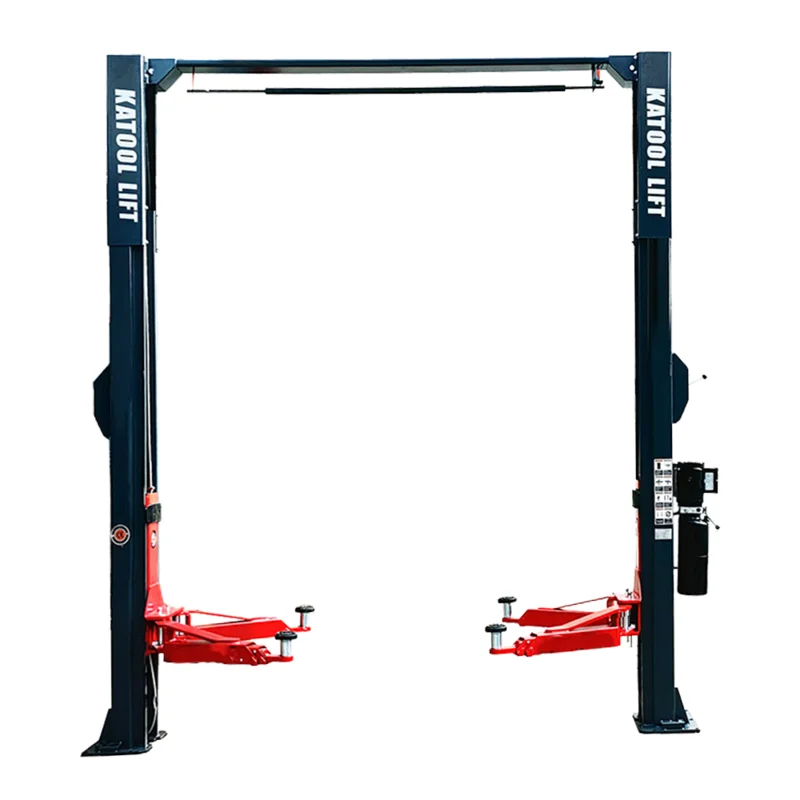 KT-AS110D Two Post asymmetrical arm Vehicle Lift 11,000lbs Single Point Lock Release