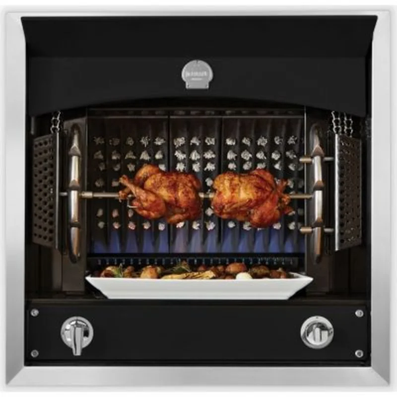 La Cornue - 29.7 Inch Flamberge Rotisserie Single Wall Oven in Black - BFG-N-N-00UCT Black