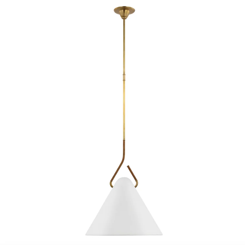 Laken 19" Pendant in Hand-Rubbed Antique Brass