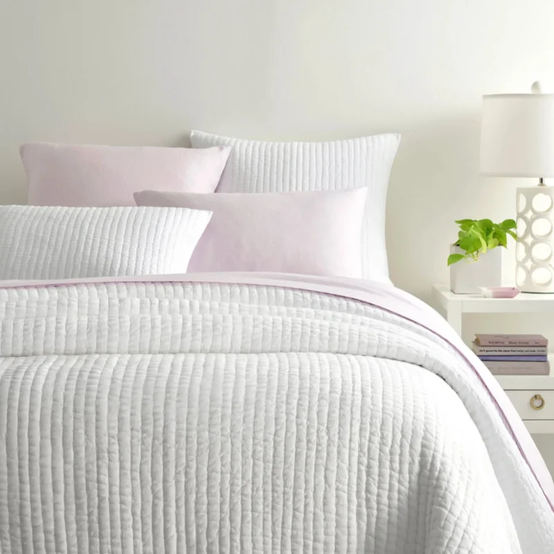 Lana Voile Quilted Collection, White