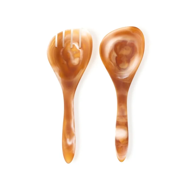 Laney Serving Set - Amber Swirled
