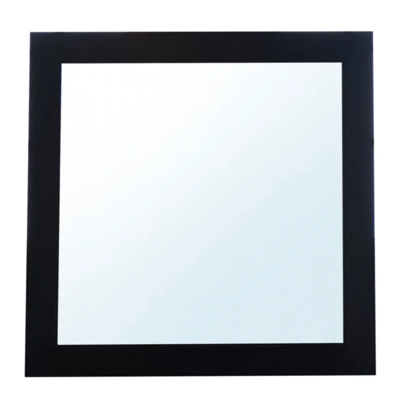 Large Reclaimed Elm Mirror in Charcoal - Square, 72"L x 2"W x 72"D