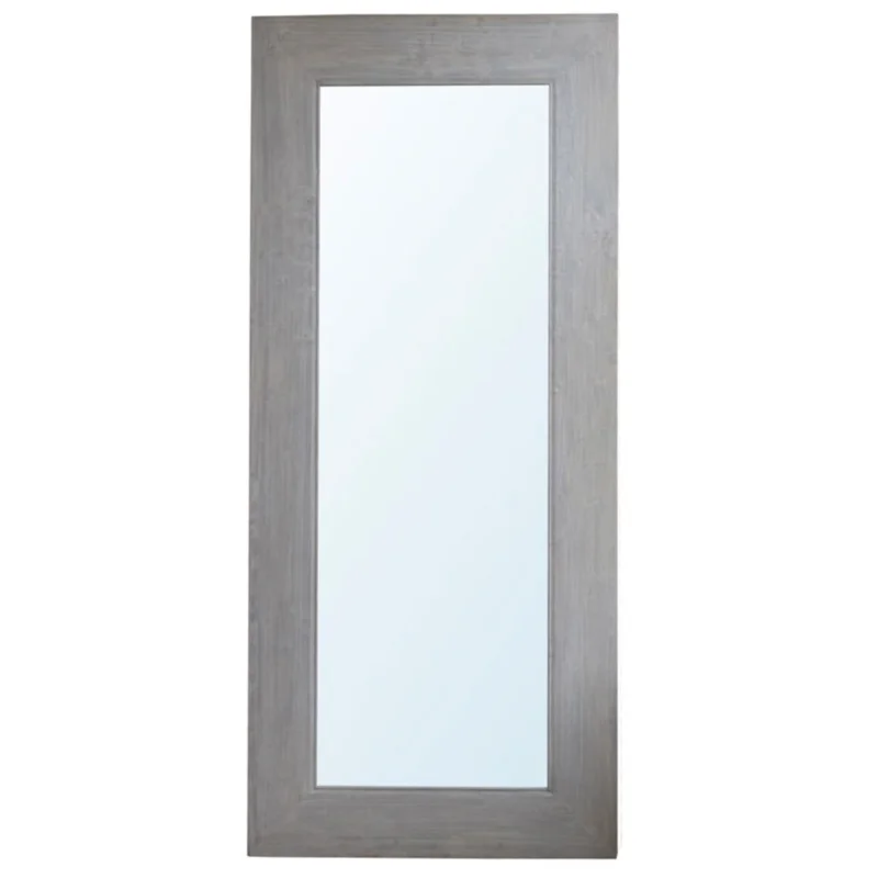 Large Reclaimed Elm Mirror in Light Elm - Rectangle, 108"L x 2"W x 48"D
