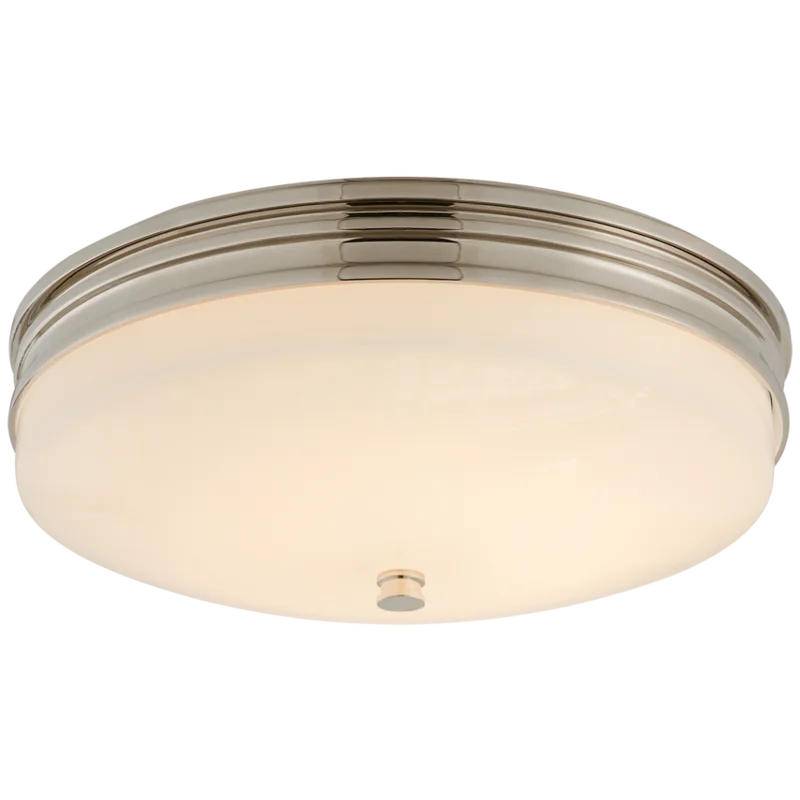 Launceton Small Flush Mount, Polished Nickel, 12.75"W