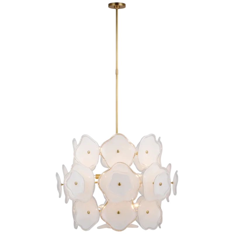 Leighton Large Barrel Chandelier, Brass
