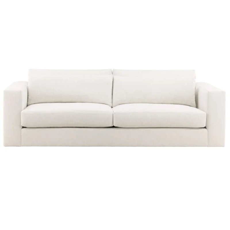 Leone Two Seat Sofa, Identify Ivory Performance Fabric, 100"W