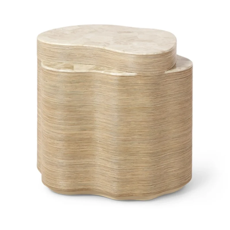 Levine Side Table, Natural, 25.75"W x 21.25"D x 22"H