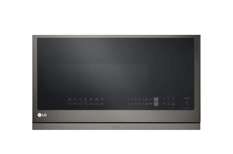 LG - 2.1 cu. Ft Over the range Microwave in Black Stainless - MVEL2137D Black Stainless