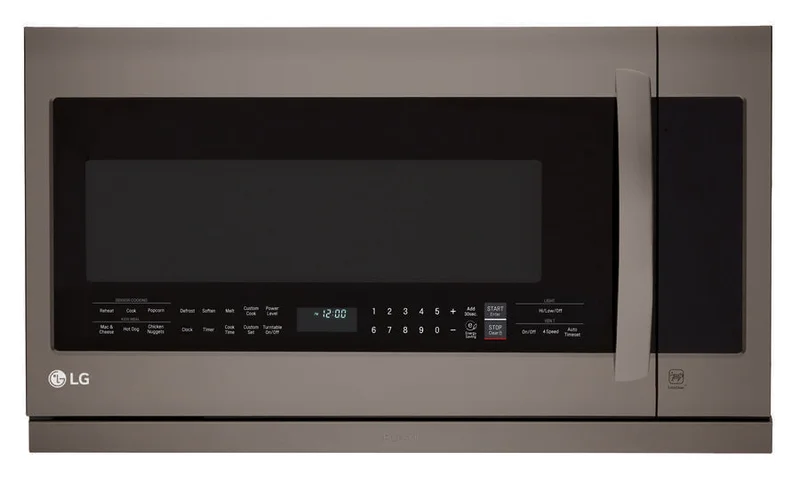 LG - 2.2 cu. Ft Over the range Microwave in Black Stainless - LMV2257BD Black Stainless