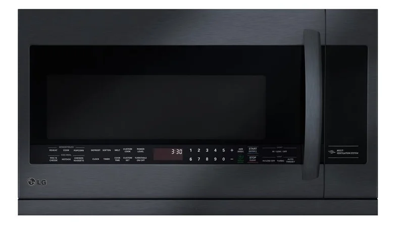 LG - 2.2 cu. Ft Over the range Microwave in Matte Black - LMV2257BM Matte Black