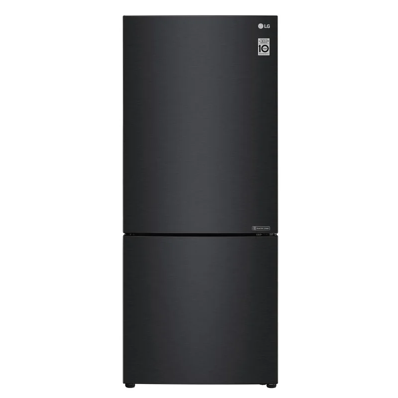 LG - 27.6 Inch 14.7 cu. ft Bottom Mount Refrigerator in Black - LBNC15231P Black
