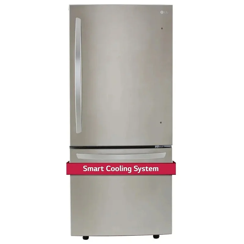 LG - 29.75 Inch 22.1 cu. ft Bottom Mount Refrigerator in Stainless - LRDNS2200S Stainless