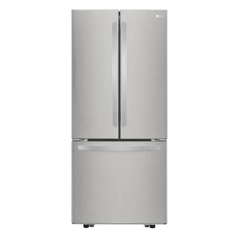 LG - 29.8 Inch 21.8 cu. ft French Door Refrigerator in Stainless - LRFNS2200S Stainless