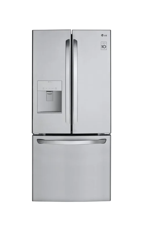 LG - 29.8 Inch 21.8 cu. ft French Door Refrigerator in Stainless - LRFWS2200S Stainless