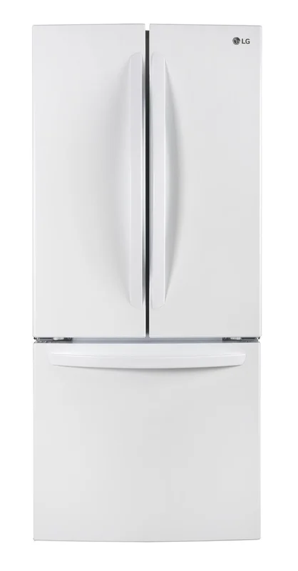 LG - 29.8 Inch 21.8 cu. ft French Door Refrigerator in White - LRFNS2200W White