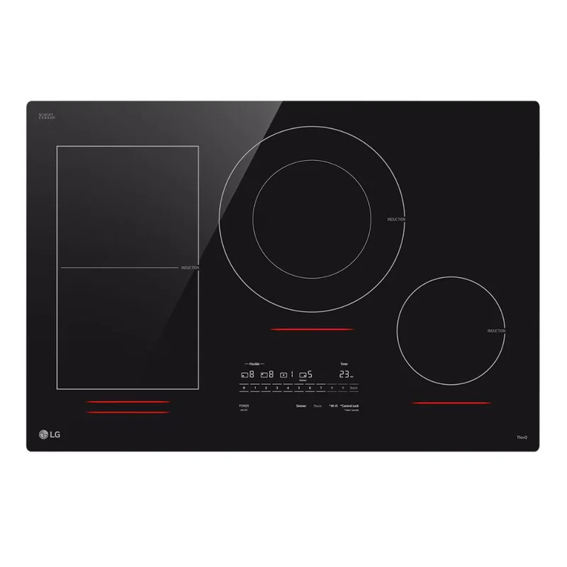 LG - 30.7 Inch Induction Cooktop in Black - CBIH3017BE Black