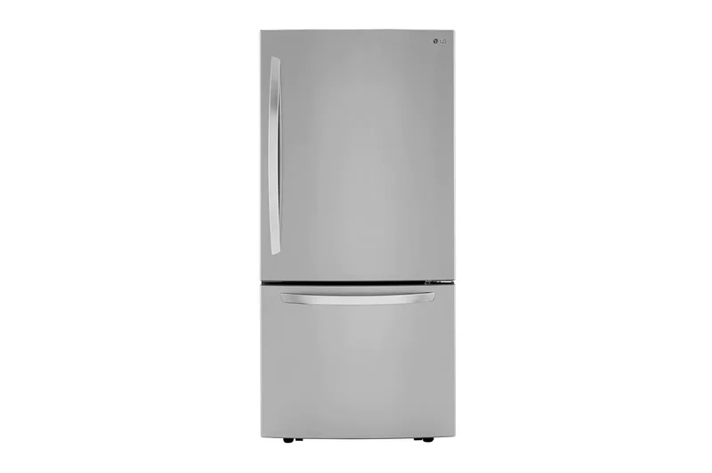 LG - 32.75 Inch 25.5 cu. ft Bottom Mount Refrigerator in Stainless - LRDCS2603S Stainless