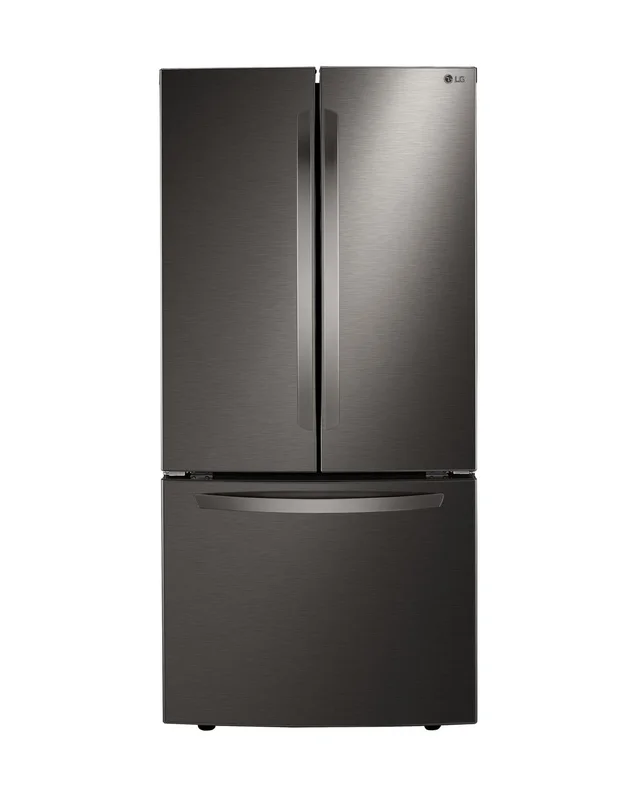 LG - 32.8 Inch 25.1 cu. ft French Door Refrigerator in Black Stainless - LRFCS2503D Black Stainless
