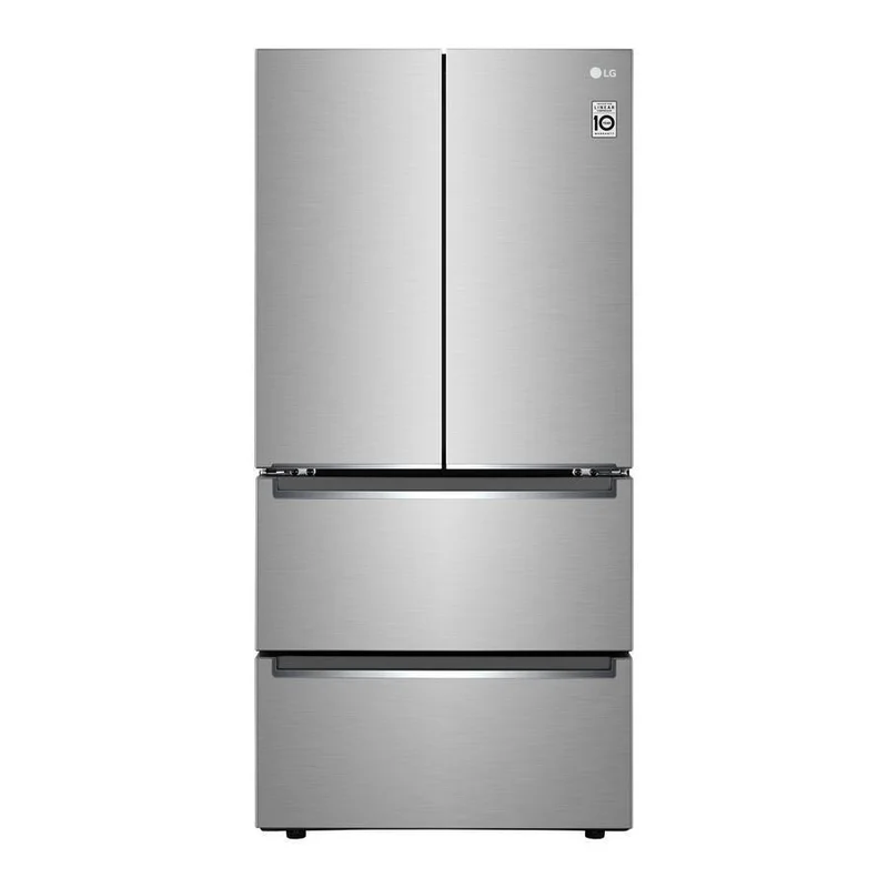 LG - 32.9 Inch 19 cu. ft French Door Refrigerator in Stainless - LRMNC1803S Stainless