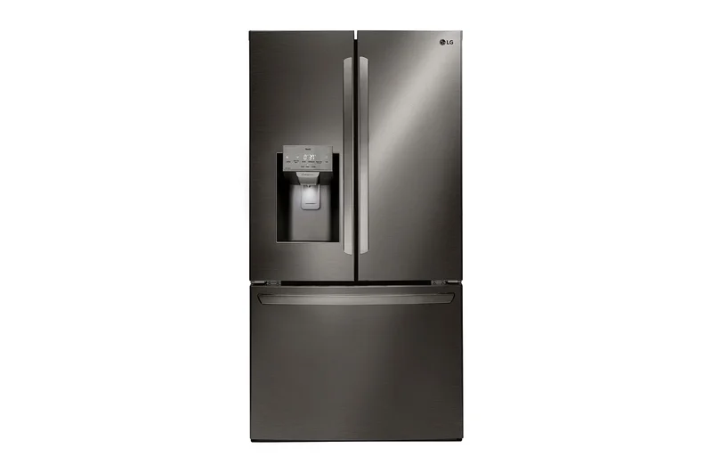 LG - 35.75 Inch 27.7 cu. ft French Door Refrigerator in Black Stainless - LRFS28XBD Black Stainless