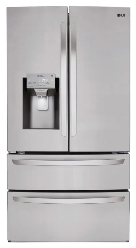 LG - 35.8 Inch 27.8 cu. ft French Door Refrigerator in Stainless - LMXS28626S Stainless
