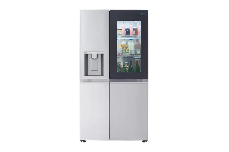 LG - 35.875 Inch 27 cu. ft Side by Side Refrigerator in Stainless - LRSOS2706S Stainless