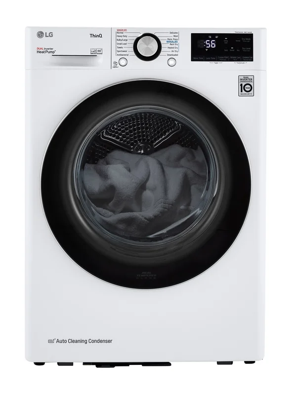 LG - 4.2 cu. Ft Compact Dryer in White - DLHC1455W White