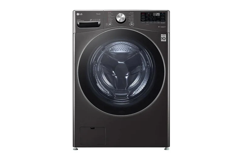 LG - 5.2 cu. Ft Front Load Washer in Black Stainless - WM4100HBA Black Stainless
