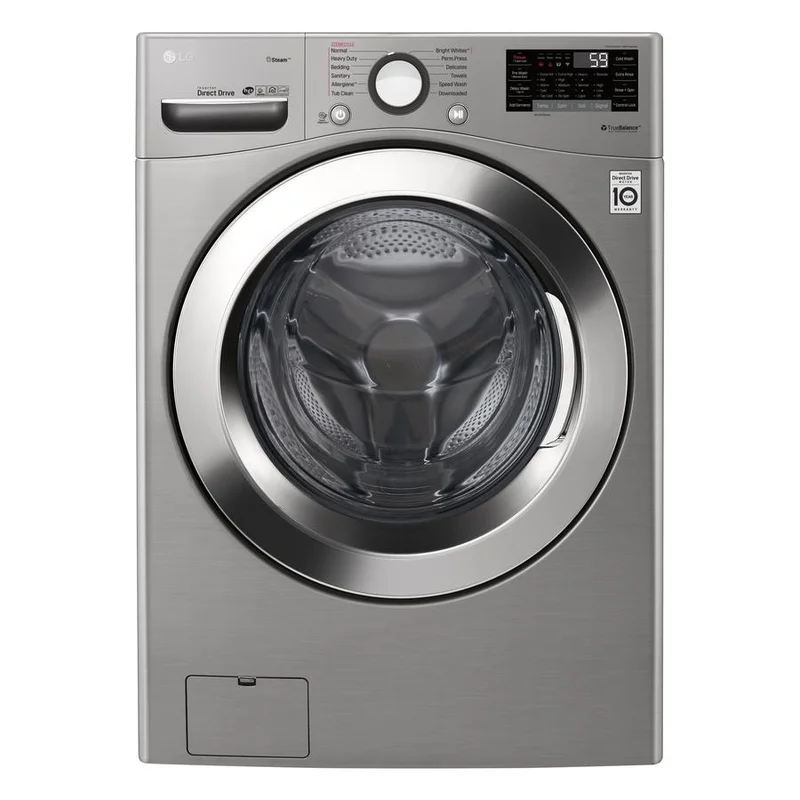 LG - 5.2 cu. Ft Front Load Washer in Stainless - WM3700HVA Stainless
