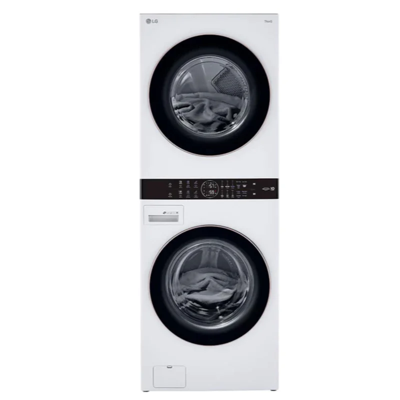 LG - 5.2 cu. ft. Washer and 7.4 cu. ft. Electric Dryer WashTower in White - WKE100HWA White