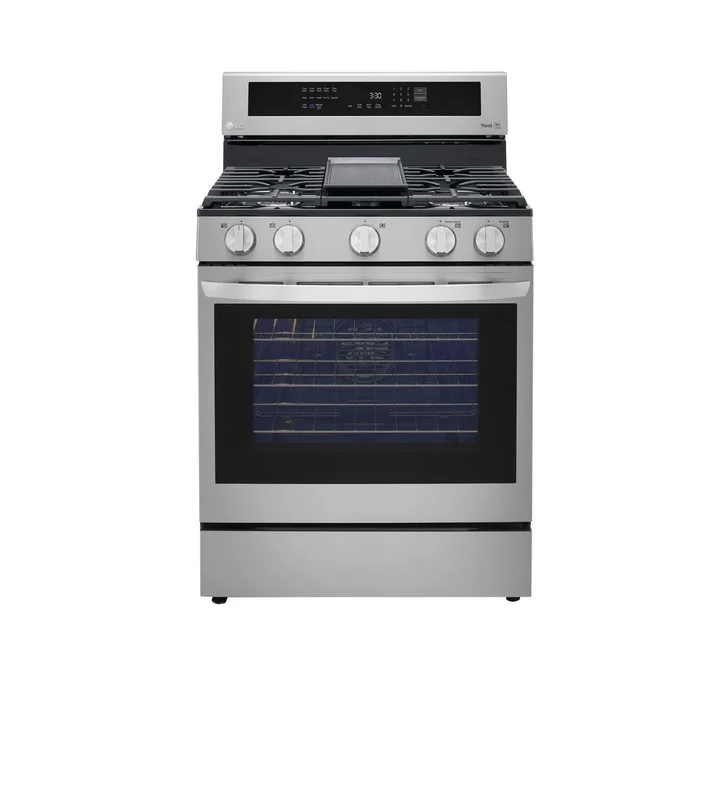 LG - 5.8 cu. ft Gas Range in Stainless - LRGL5825F Stainless