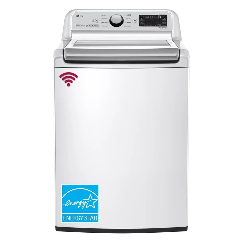 LG - 5.8 cu. Ft Top Load Washer in White - WT7300CW White