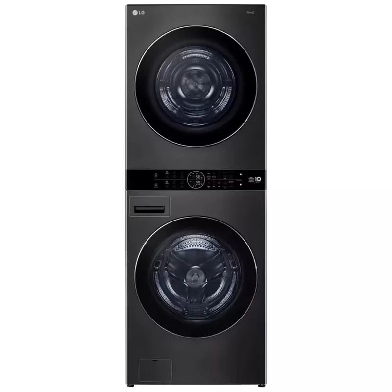 LG - 5.8 cu. Ft Washer and 7.8 cu. Ft Dryer WashTower in Black Stainless - WKHC252HBA Black Stainless