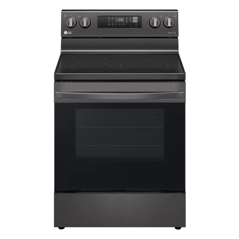 LG - 6.3 cu. ft Electric Range in Black Stainless - LREL6323D Black Stainless