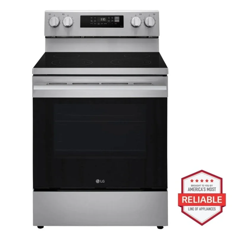 LG - 6.3 cu. ft Electric Range in Grey - LREN6321YE Grey