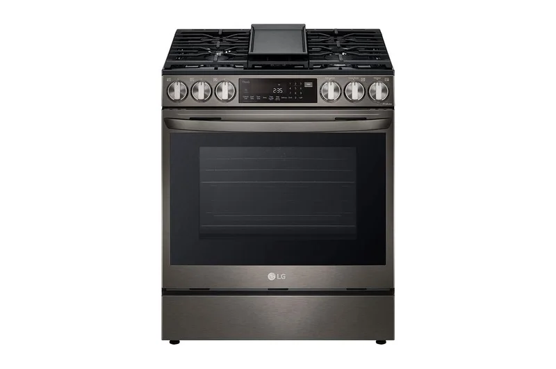 LG - 6.3 cu. ft Gas Range in Black Stainless - LSGL6335D Black Stainless