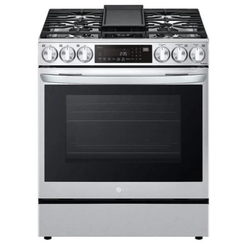 LG - 6.3 cu. ft Gas Range in Stainless - LSGL6335F Stainless
