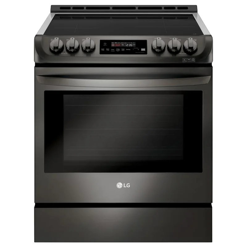 LG - 6.3 cu. ft Induction Range in Black Stainless - LSE4616BD Black Stainless