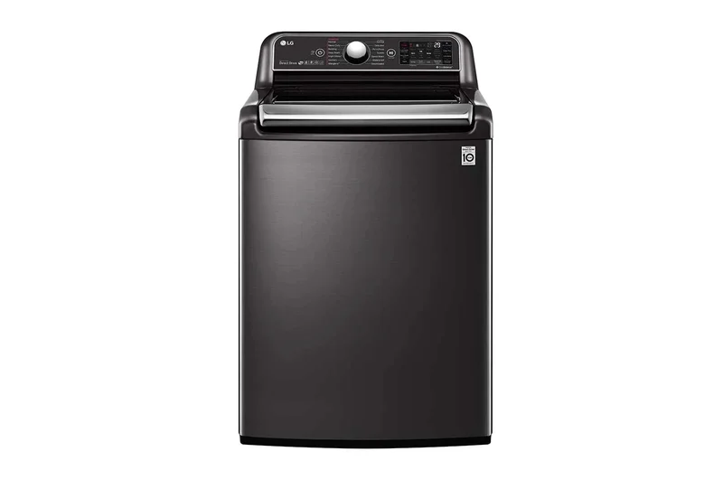 LG - 6.3 cu. Ft Top Load Washer in Black Stainless - WT7900HBA Black Stainless