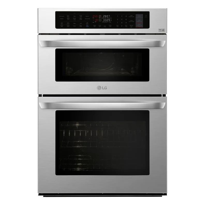 LG - 6.4 cu. ft Combination Wall Oven in Stainless - LWC3063ST Stainless