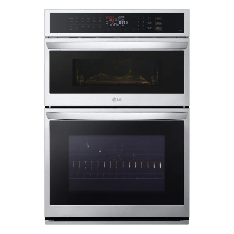 LG - 6.4 cu. ft Combination Wall Oven in Stainless - WCEP6423F Stainless