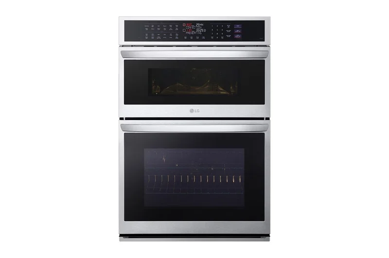 LG - 6.4 cu. ft Combination Wall Oven in Stainless - WCEP6427F Stainless