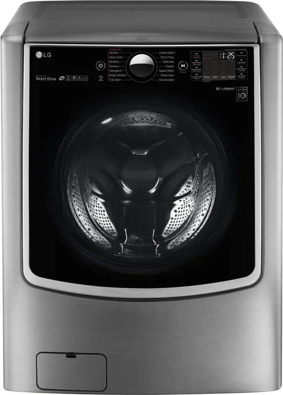 LG - 6 cu. Ft Front Load Washer in Stainless - WM9000HVA Stainless