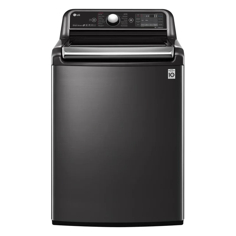 LG - 6 cu. Ft Top Load Washer in Black Stainless - WT7850HBA Black Stainless