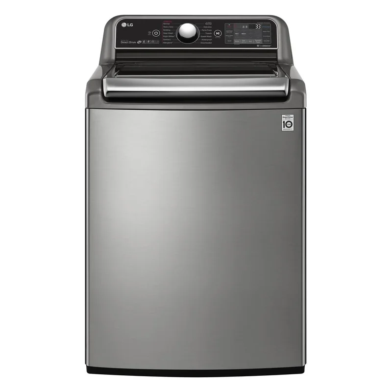LG - 6 cu. Ft Top Load Washer in Stainless - WT7850HVA Stainless