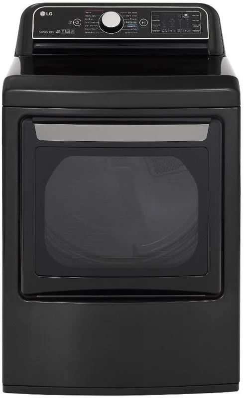 LG - 7.3 cu. Ft Electric Dryer in Black Stainless - DLEX7900BE Black Stainless