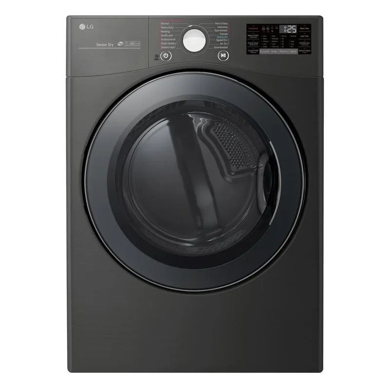 LG - 7.4 cu. Ft  Electric Dryer in Black Stainless - DLEX3900B Black Stainless