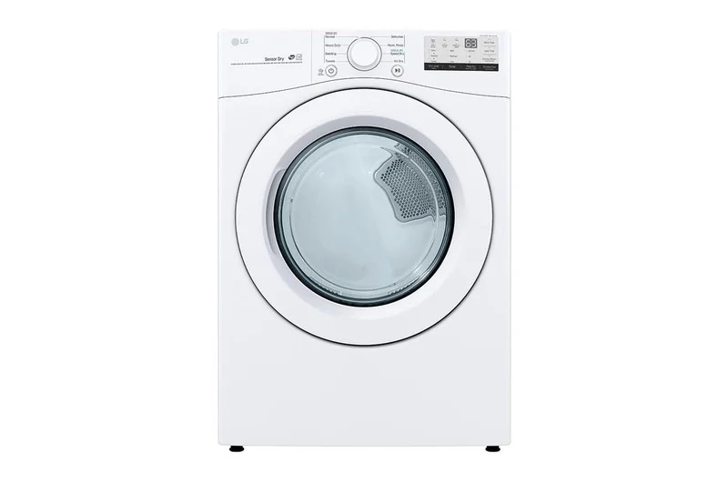 LG - 7.4 cu. Ft  Electric Dryer in White - DLE3400W White