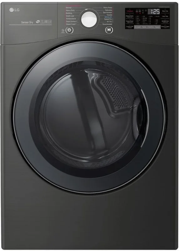 LG - 7.4 cu. Ft Gas Dryer in Black Stainless - DLGX3901B Black Stainless