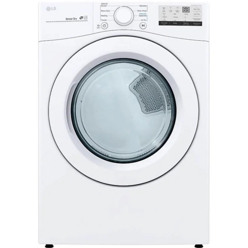 LG - 7.4 cu. Ft  Vented Electric Dryer in White - DLE3400WL White